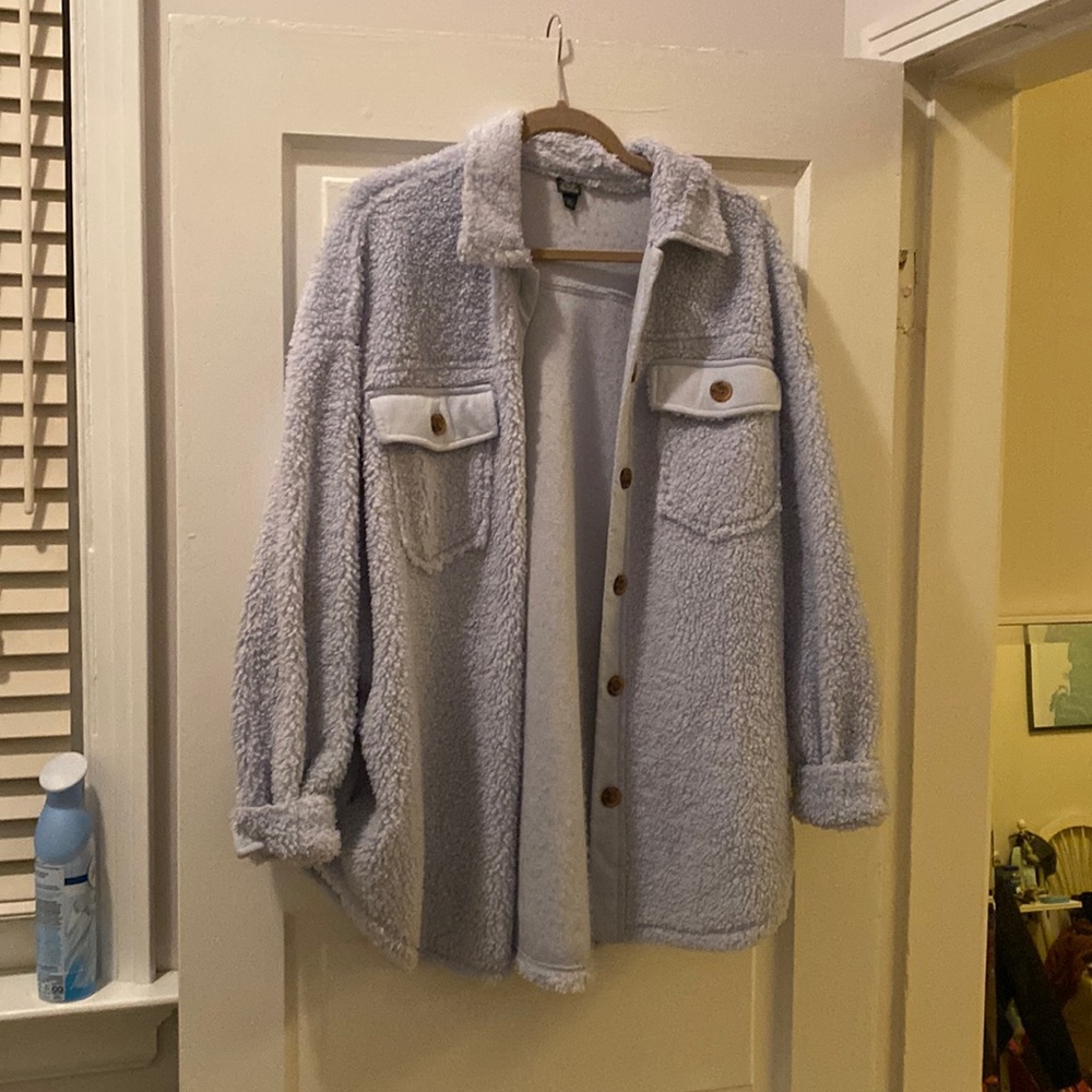 Wild Fable Oversized Shacket - Blue
